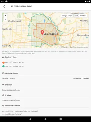 TG Express Thai Food android App screenshot 0
