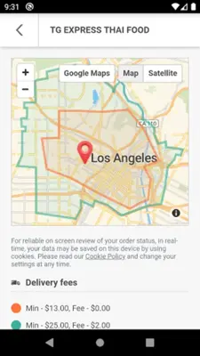 TG Express Thai Food android App screenshot 4